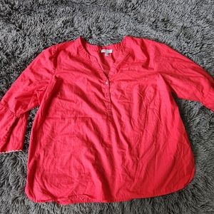 Kim Roger's Curvy Blouse in Coral Pink